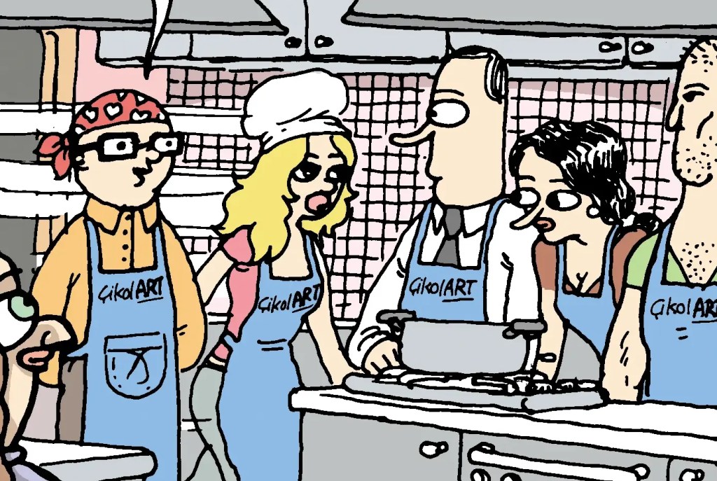 and Sinem at the chocolate&nbsp;workshop